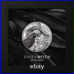 2022 $10 Cook Islands 2oz Silver Raven Witch Eye of Magic Coin Rare 2022 $10 Cook Islands 2oz Silver Raven Witch Eye of Magic Coin Rare