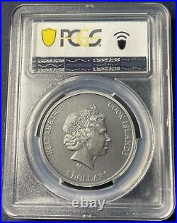 2022 1 Oz 999 Fine Silver CIT Cook Islands Secret Heart Antiqued PCGS MS 70 FDI