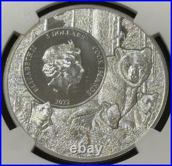 2022 1 Oz. 999 Silver Cook Islands Rhode Island Harbor Seal State Animals MS 70
