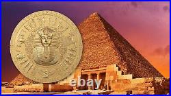 2022 $20 Cook Islands Archeology Symbolism TUTANKHAMUNS Gilded 3 Oz Silver Coin