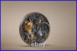2022 $20 Cook Islands Steampunk NAUTILUS Gilded Antique Finish 3 Oz Silver Coin 2022 $20 Cook Islands Steampunk NAUTILUS Gilded Antique Finish 3 Oz Silver Coin