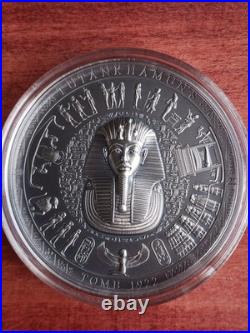 2022 $20 Cook Islands Tutankhamuns 3 Ounce Silver Coin New withCOA