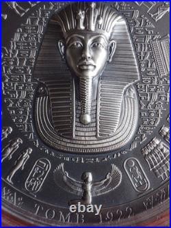 2022 $20 Cook Islands Tutankhamuns 3 Ounce Silver Coin New withCOA