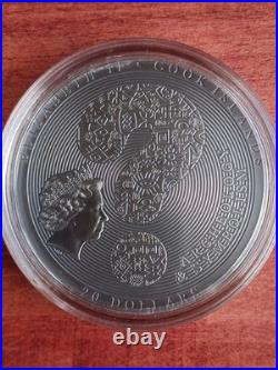 2022 $20 Cook Islands Tutankhamuns 3 Ounce Silver Coin New withCOA