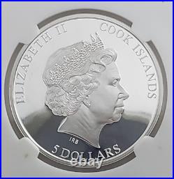 2022 $5 CI In Memoriam Queen Elizabeth II 1oz Silver Proof with Stamps! W2