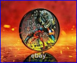 2022 $5 Cook Islands 1 oz 999 Silver Iron Maiden The Number of the Beast OGP