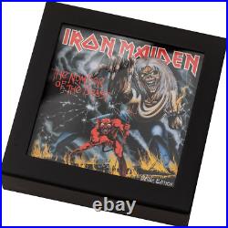2022 $5 Cook Islands 1 oz 999 Silver Iron Maiden The Number of the Beast OGP