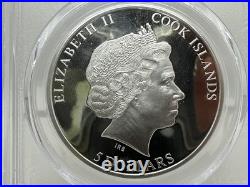 2022 $5 Cook Islands 1oz In Memoriam SIGNED LABEL PCGS PR70DCAM FDOI CB7-100