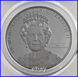 2022 $5 Cook Islands In Memoriam QE II Silver Black Proof PCGS PR70DCAM 10