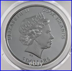 2022 $5 Cook Islands In Memoriam QE II Silver Black Proof PCGS PR70DCAM 10