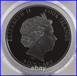 2022 $5 Cook Islands In Memoriam QE II Silver Black Proof PCGS PR70DCAM 10