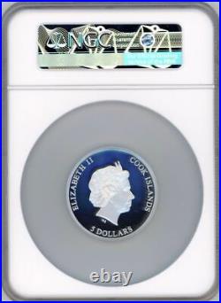 2022 BIG CITY LIGHTS 1 oz. 999 Silver Coin High Relief Cook Islands $5 NGC 70
