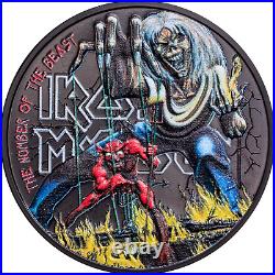 2022 Cook Island Iron Maiden Number of the Beast 1oz Silver Coin