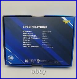 2022 Cook Islands $1 1oz Silver Wonder Woman Shaped Proof Coin #21088