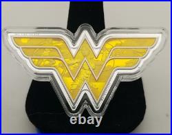 2022 Cook Islands $1 1oz Silver Wonder Woman Shaped Proof Coin #21088