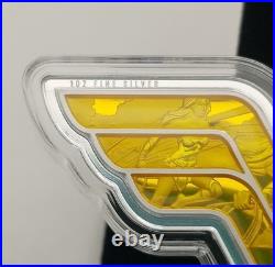 2022 Cook Islands $1 1oz Silver Wonder Woman Shaped Proof Coin #21088