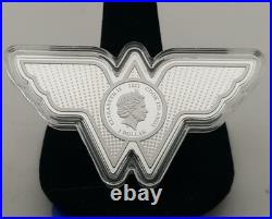 2022 Cook Islands $1 1oz Silver Wonder Woman Shaped Proof Coin #21088