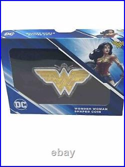 2022 Cook Islands $1 1oz Silver Wonder Woman Shaped Proof Coin With OGP