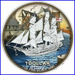 2022 Cook Islands $1 Bounty Pitcairn & Portsmouth 1oz Silver (2 Coin Set)