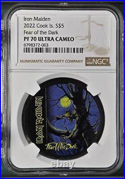 2022 Cook Islands 1oz Silver Iron Maiden Fear of the Dark NGC PF70 UC