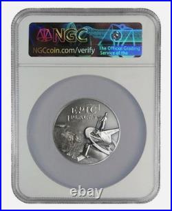 2022 Cook Islands $20 EL DORADO 3oz Silver NGC MS70 Antiqued High Relief