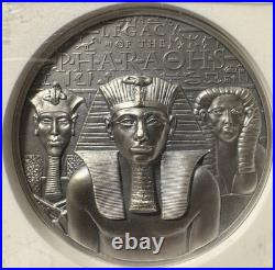 2022 Cook Islands $20 Legacy Of the Pharaohs 3 Oz NGC MS 69 UHR Antiqued Silver 2022 Cook Islands $20 Legacy Of the Pharaohs 3 Oz NGC MS 69 UHR Antiqued Silver