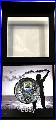 2022 Cook Islands $20 SPECIAL FORCES 3 Oz UHR SILVER PROOF by CIT MINTAGE 750