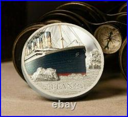 2022 Cook Islands $20 Titanic 3 oz. 999 Silver Ultra High Relief Proof Coin OGP