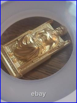 2022 Cook Islands $20 Zeus 3oz Gold Gilt 999 Silver Ultra High Relief MS70 NGC