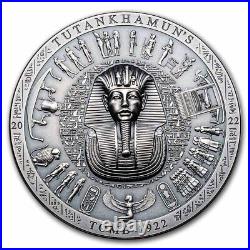 2022 Cook Islands 3 oz Antique Silver Tutankhamun’s Tomb SKU#257800