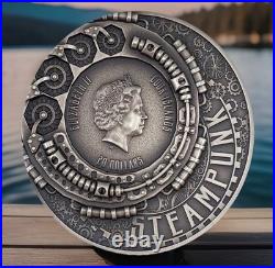 2022 Cook Islands 3oz Silver Steampunk Nautilus MS-70 NGC 24k PL 888 Minted