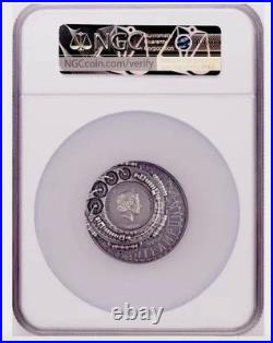 2022 Cook Islands 3oz Silver Steampunk Nautilus MS-70 NGC 24k PL 888 Minted