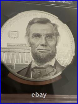 2022 Cook Islands $5 Abraham Lincoln Ultra High Relief PF70 Ultra Cameo NGC Coa