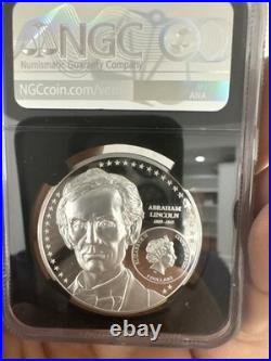 2022 Cook Islands $5 Abraham Lincoln Ultra High Relief PF70 Ultra Cameo NGC Coa