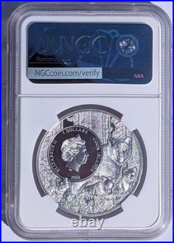 2022 Cook Islands $5 Arkansas Mockingbird NGC MS70 US State Animal 1 oz Silver