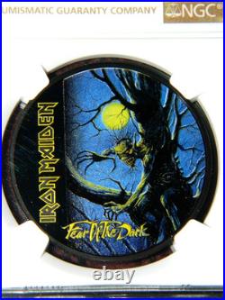 2022 Cook Islands $5 Iron Maiden Fear Of The Dark 1 Oz Coin Ngc Pf70 Ultra Cameo