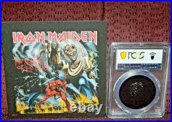 2022 Cook Islands $5 Iron Maiden Number Of The Beast Silver Coin Pcgs Pr70 Dcam