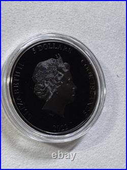 2022 Cook Islands $5 Iron Maiden Number of the Beast Colorized Silver Coin