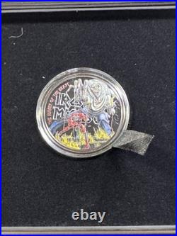 2022 Cook Islands $5 Iron Maiden Number of the Beast Colorized Silver Coin