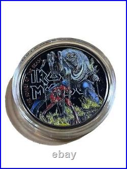 2022 Cook Islands $5 Iron Maiden Number of the Beast Silver Coin Low Mintage