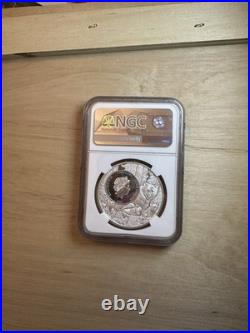 2022 Cook Islands $5 Oklahoma Mountain Boomer MS70 U. S. State Animal Series 1oz