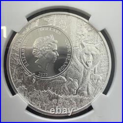 2022 Cook Islands $5 Rhode Island Harbor Seal U. S. State Animal Series MS70 NGC