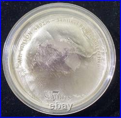 2022 Cook Islands 5oz Silver $25 MT VINSON 7 Summits Series UHR Coin