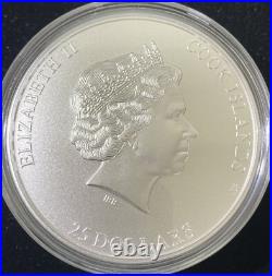 2022 Cook Islands 5oz Silver $25 MT VINSON 7 Summits Series UHR Coin