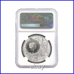 2022 Cook Islands Delaware Grey Fox Ngc Ms70 American State Animals 1 Oz Silver