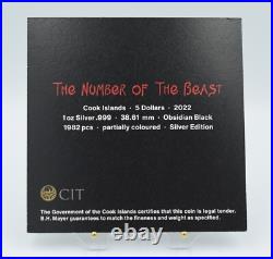 2022 Cook Islands Iron Maiden The Number of the Beast 1 Oz Silver Coin