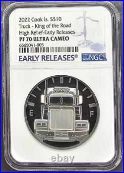 2022 Cook Islands King Of The Road Early Release NGC PF70 ULTRA CAMEO Truck Coin