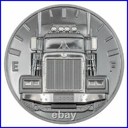 2022 Cook Islands King of the Road Truck 2 oz Silver Proof $10 Coin OGP