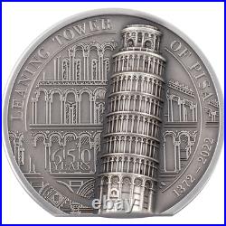 2022 Cook Islands Leaning Tower of Pisa 2 oz. 999 Silver Ultra High Relief