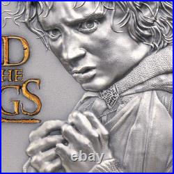 2022 Cook Islands Lord of the Rings 2 oz Silver Antiqued High Relief Coin 2022 Cook Islands Lord of the Rings 2 oz Silver Antiqued High Relief Coin